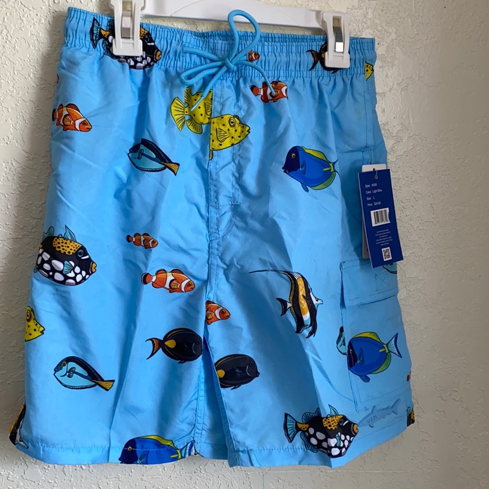 🐠🐡🐟 Uzzi Activewear Size L Swim Trunk NWT ⚓️🐠